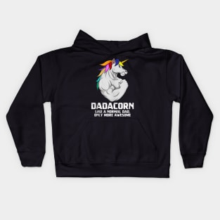 Dadacorn Muscle Dad Unicorn Fathers Day Kids Hoodie